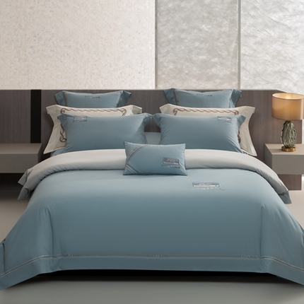 91家纺网 家纺一手货源 找家纺 （总）高大尚婚庆馆 2025新款长绒棉磨毛高端绣花四件套-赫拉