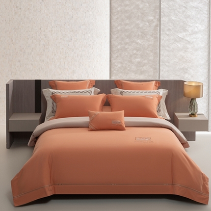 91家纺网 家纺一手货源 找家纺 （总）高大尚婚庆馆 2025新款长绒棉磨毛高端绣花四件套-赫拉