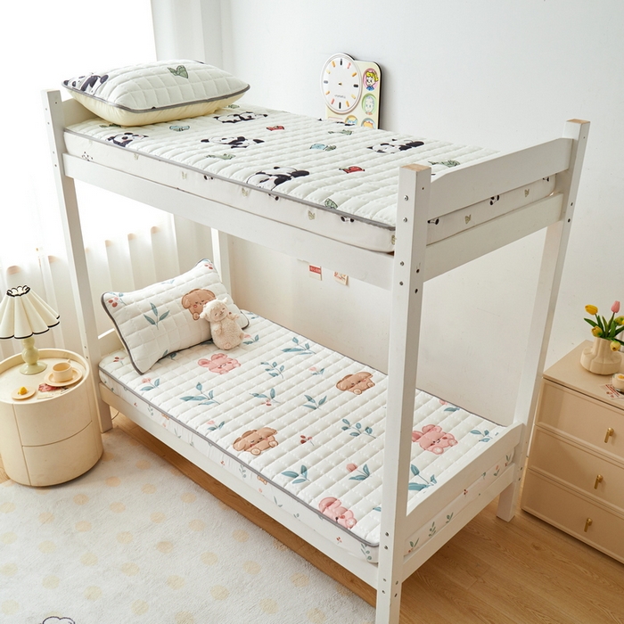 91家纺网 家纺一手货源 找家纺 卡派 2024新款单人床水洗棉夹棉加厚床笠（印花系列） 可爱兔