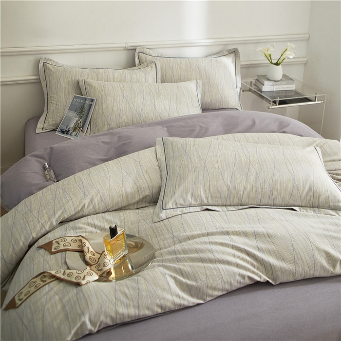 91家纺网 家纺一手货源 找家纺 沐白家居 2024新款全棉生态磨毛印花四件套系列 寻意