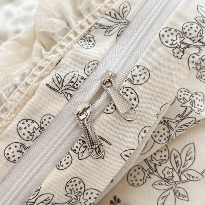 91家纺网 家纺一手货源 找家纺 暖居 2024新款韩系全棉高温砂洗棉花床盖被套四件套纯棉床盖三件套 月澜