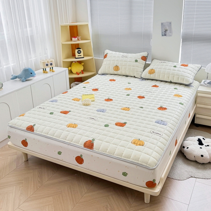 91家纺网 家纺一手货源 找家纺 （总）卡派 2024新款大床水洗棉夹棉加厚床笠（印花系列）