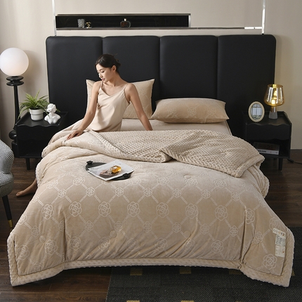 91家纺网 家纺一手货源 找家纺 （总）鑫顺欣 2025新款直播电商爆款纯色宝宝绒豆豆被被子被芯