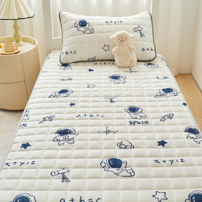 91家纺网 家纺一手货源 找家纺 卡派 2024新款单人床水洗棉夹棉加厚床笠（印花系列） 太空人
