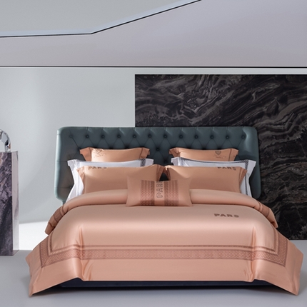 91家纺网 家纺一手货源 找家纺 （总）高大尚婚庆馆 2025新款长绒棉高端绣花四件套 埃尔莎