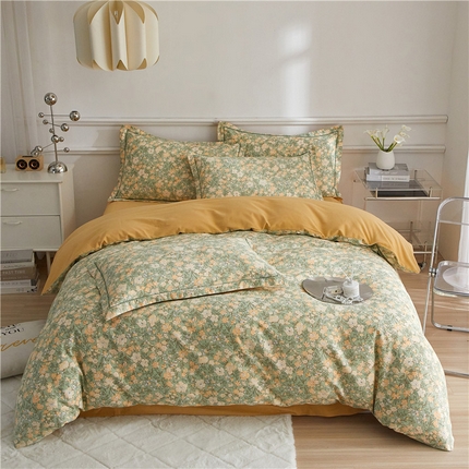 91家纺网 家纺一手货源 找家纺 （总）沐白家居 2024新款全棉生态磨毛印花四件套系列