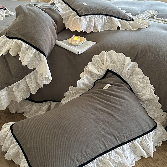 91家纺网 家纺一手货源 找家纺 玛奇朵 2024新品法式复古重工刺绣蕾丝花边款色织双层纱-卡瑟琳 卡瑟琳-绿