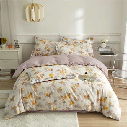 91家纺网 家纺一手货源 找家纺 （总）沐白家居 2024新款全棉生态磨毛印花四件套系列