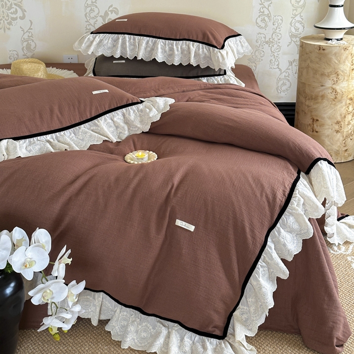 91家纺网 家纺一手货源 找家纺 （总）玛奇朵 2024新品法式复古重工刺绣蕾丝花边款色织双层纱-卡瑟琳