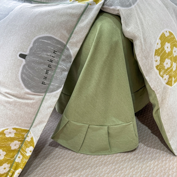 91家纺网 家纺一手货源 找家纺 昊翔家纺 2024新款全棉磨毛印花四件套 小香果-灰