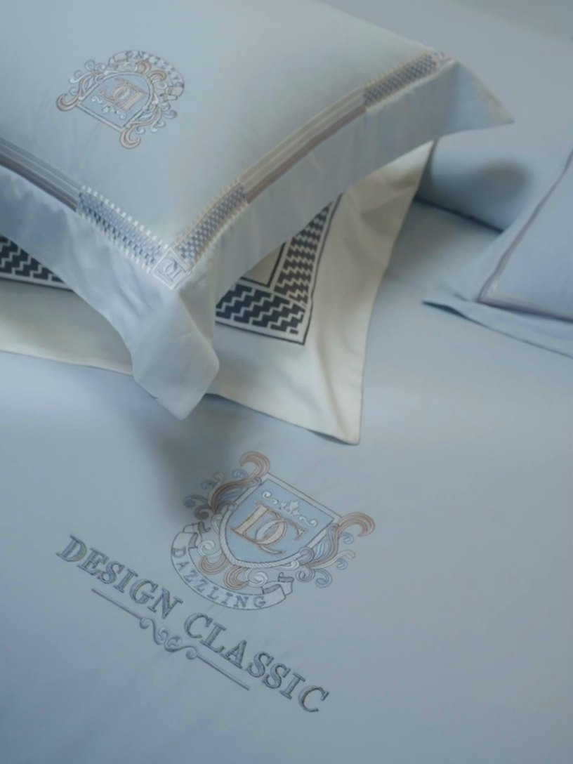 91家纺网 家纺一手货源 找家纺 高大尚婚庆馆 2025新款长绒棉磨毛高端绣花四件套 玛莎 南瓜橘