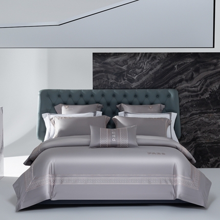 91家纺网 家纺一手货源 找家纺 （总）高大尚婚庆馆 2025新款长绒棉高端绣花四件套 埃尔莎