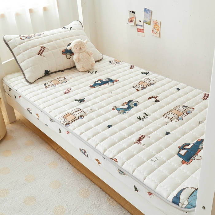 91家纺网 家纺一手货源 找家纺 卡派 2024新款单人床水洗棉夹棉加厚床笠（印花系列） 汽车总动员