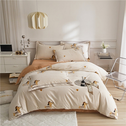 91家纺网 家纺一手货源 找家纺 （总）沐白家居 2024新款全棉生态磨毛印花四件套系列