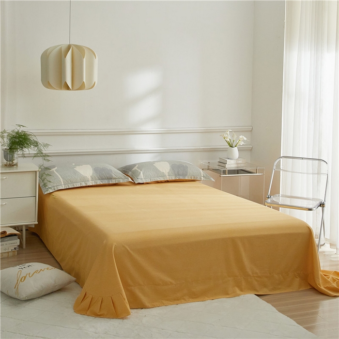 91家纺网 家纺一手货源 找家纺 沐白家居 2024新款全棉生态磨毛印花四件套系列 人间茶白-灰