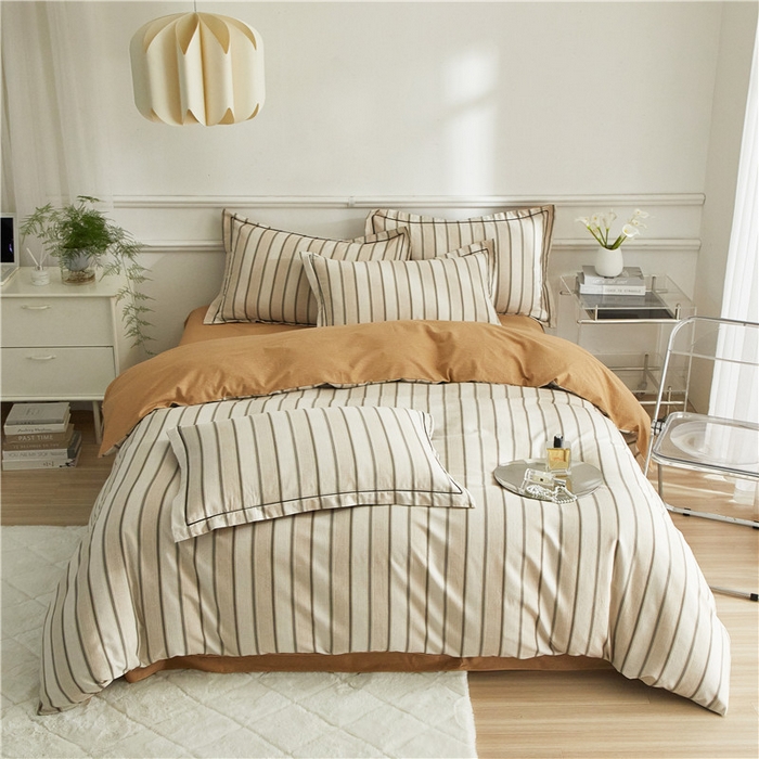 91家纺网 家纺一手货源 找家纺 沐白家居 2024新款全棉生态磨毛印花四件套系列 容枫