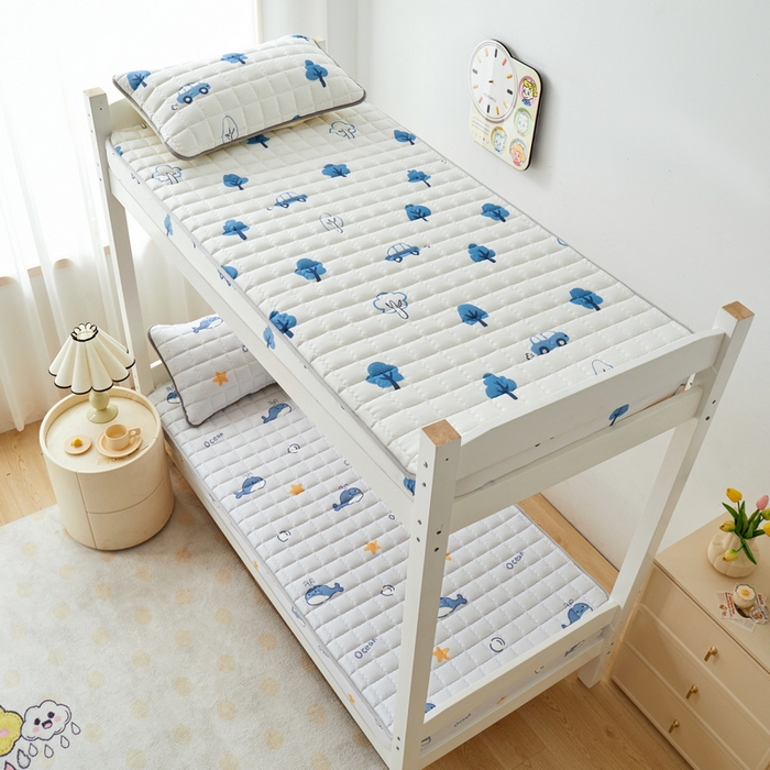 91家纺网 家纺一手货源 找家纺 卡派 2024新款单人床水洗棉夹棉加厚床笠（印花系列） 小海豚