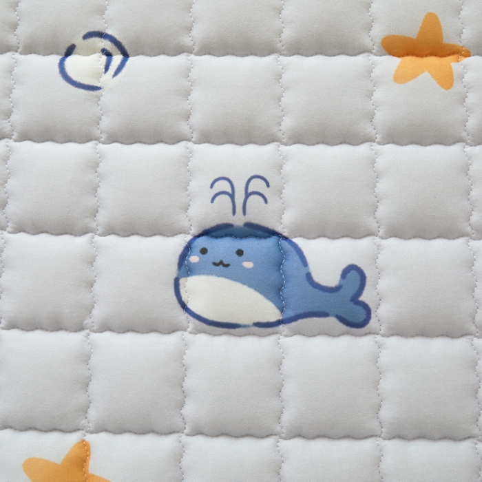 91家纺网 家纺一手货源 找家纺 卡派 2024新款单人床水洗棉夹棉加厚床笠（印花系列） 小海豚