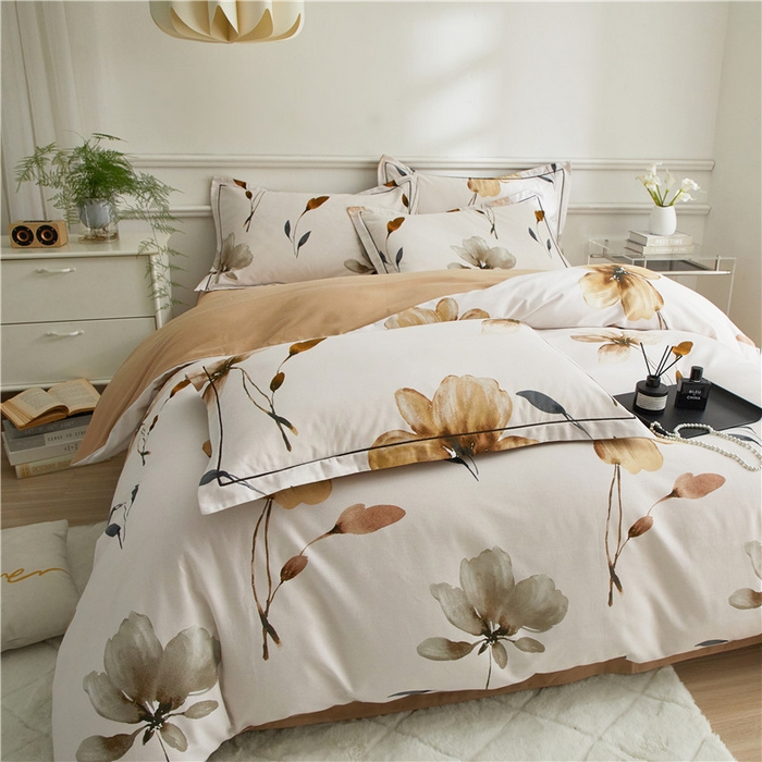 91家纺网 家纺一手货源 找家纺 沐白家居 2024新款全棉生态磨毛印花四件套系列 知晓