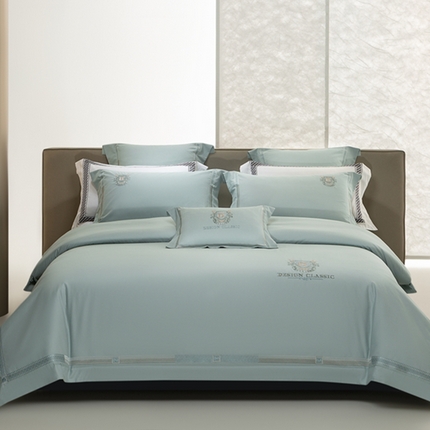 91家纺网 家纺一手货源 找家纺 （总）高大尚婚庆馆 2025新款长绒棉磨毛高端绣花四件套 玛莎