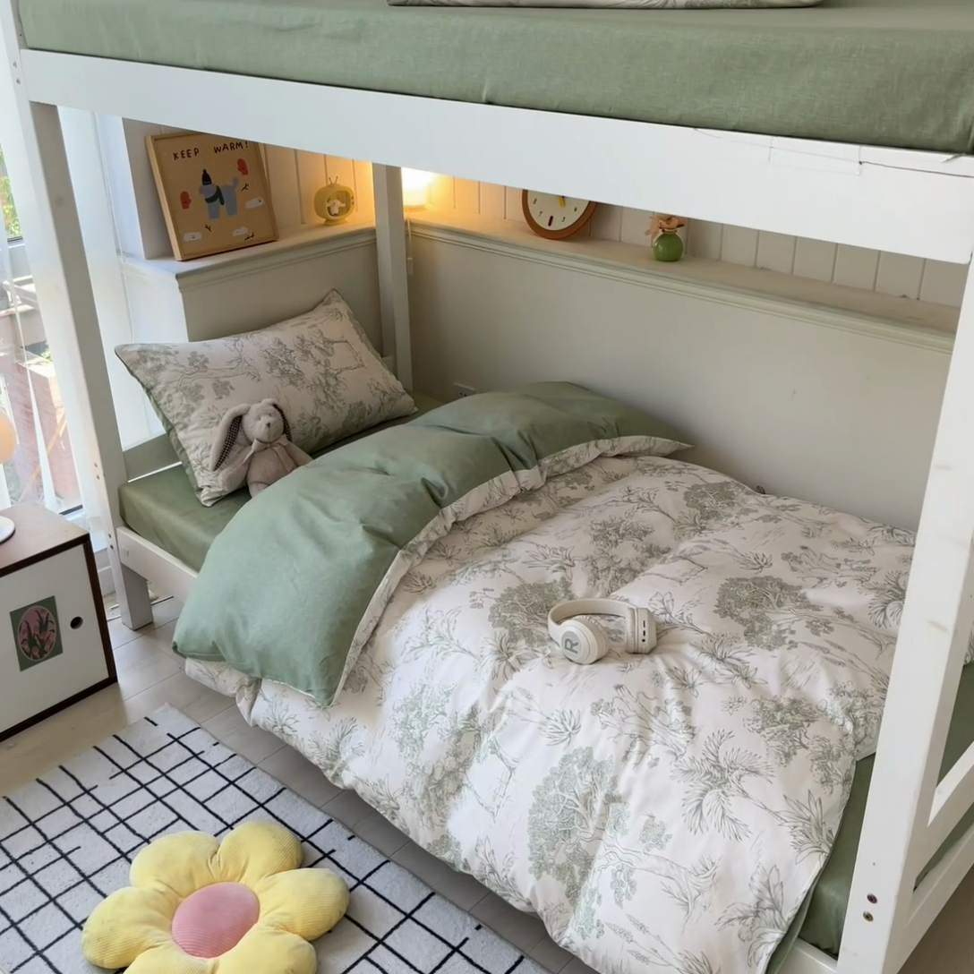 91家纺网 家纺一手货源 找家纺 雅居纺 2024新款全棉印花学生季套件 奇遇森林