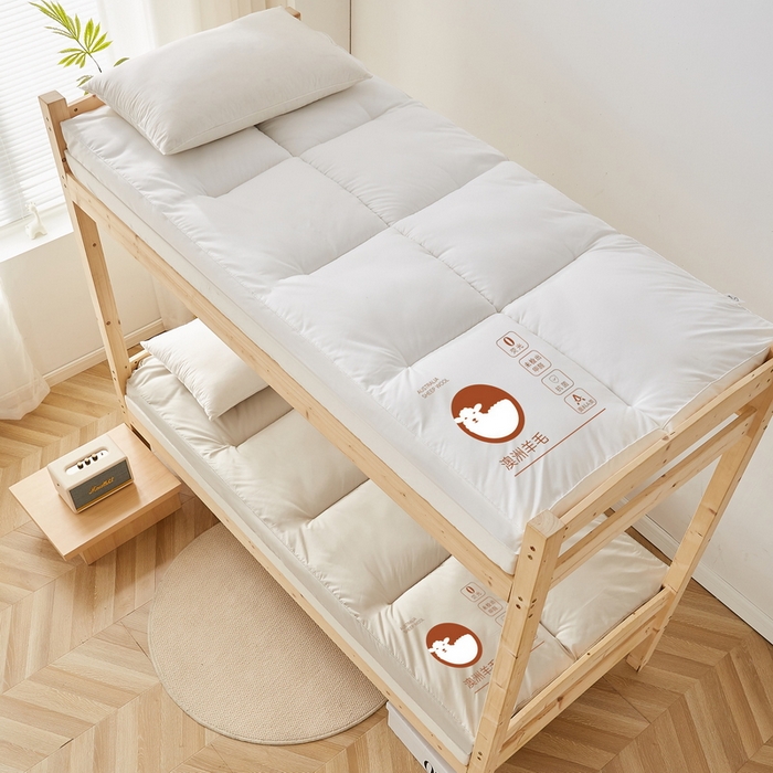 91家纺网 家纺一手货源 找家纺 卡派 2024新款羊毛立体软床垫单人床 白色