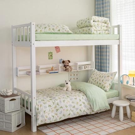 倾慕家纺 2024新款清新风纯棉印花学生套件系列 芳草记忆