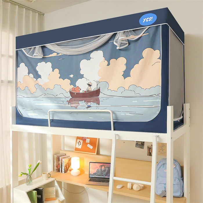 91家纺网 家纺一手货源 找家纺 卓尔居 2025新款学生遮光床帘涂层包边卡通系列 梦境巡游