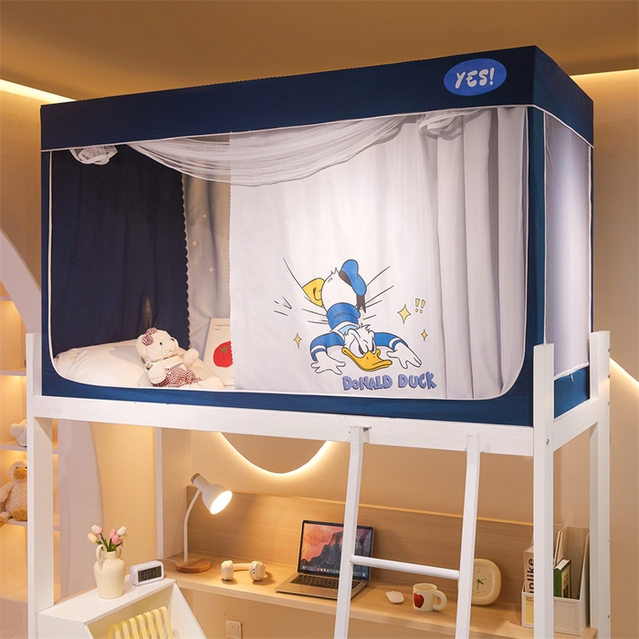 91家纺网 家纺一手货源 找家纺 卓尔居 2025新款学生遮光床帘涂层包边卡通系列 唐老鸭