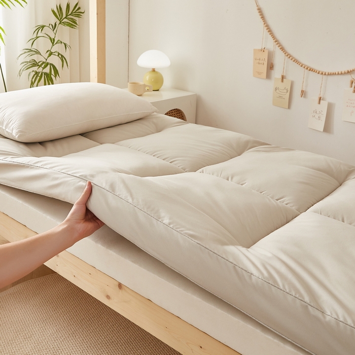 91家纺网 家纺一手货源 找家纺 卡派 2024新款羊毛立体软床垫单人床 灰色