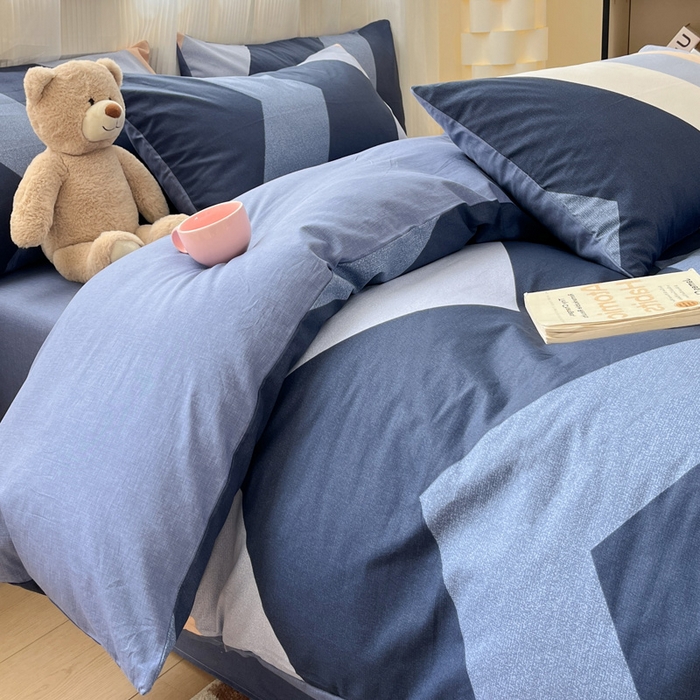 91家纺网 家纺一手货源 找家纺 雅居纺 2024新款全棉印花四件套 时尚潮流