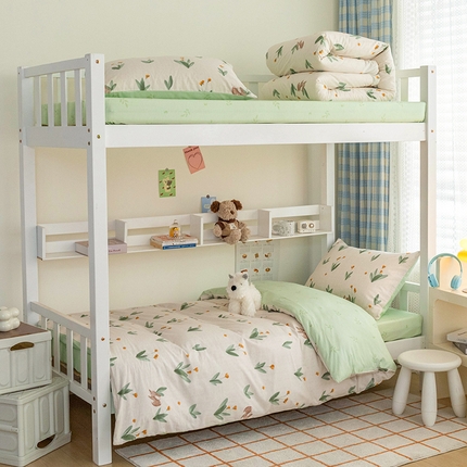 倾慕家纺 2024新款清新风纯棉印花学生套件系列 晴空日记