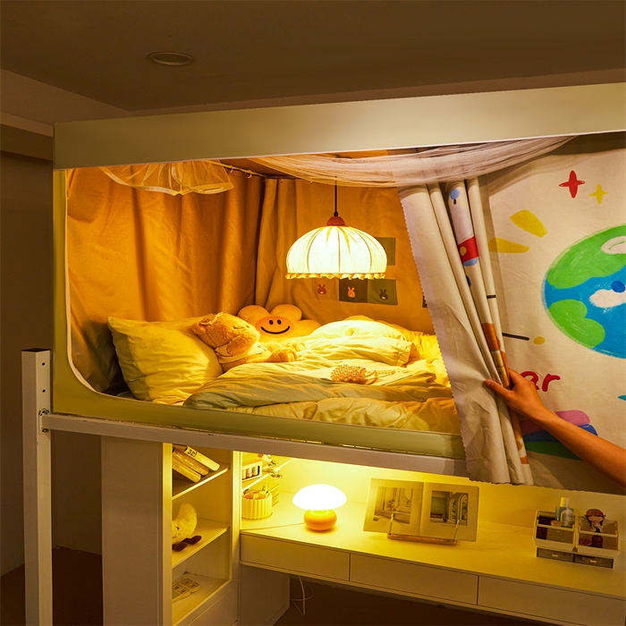 91家纺网 家纺一手货源 找家纺 卓尔居 2025新款学生遮光床帘涂层包边卡通系列 万物