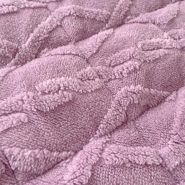 91家纺网 家纺一手货源 找家纺 米柳家纺 2024新款塔芙绒夹棉垫子 紫色