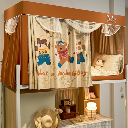 91家纺网 家纺一手货源 找家纺 （总）卓尔居 2025新款学生蚊帐遮光床帘涂层包边卡通系列