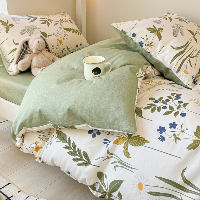 91家纺网 家纺一手货源 找家纺 雅居纺 2024新款全棉印花学生季套件 森林日记