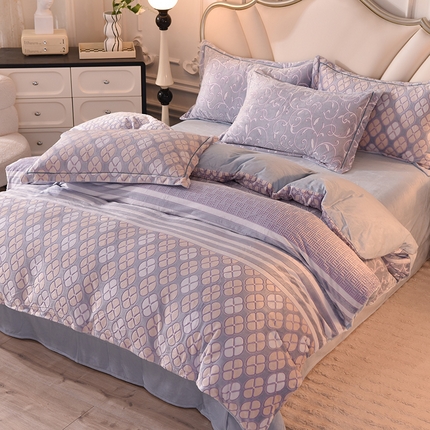 91家纺网 家纺一手货源 找家纺 （总）磨毛世家家纺 2025高克重防静电水晶绒雕花绒宝宝绒印花单品被套