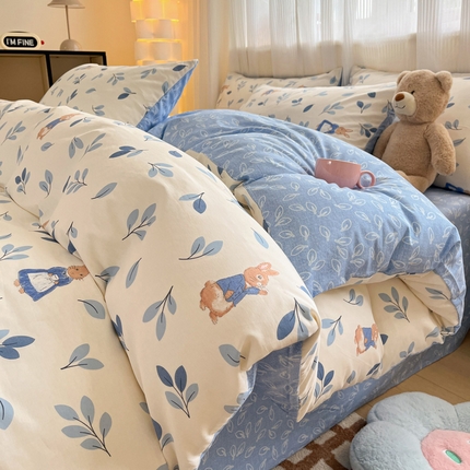 91家纺网 家纺一手货源 找家纺 （总）雅居纺 2024新款全棉印花四件套