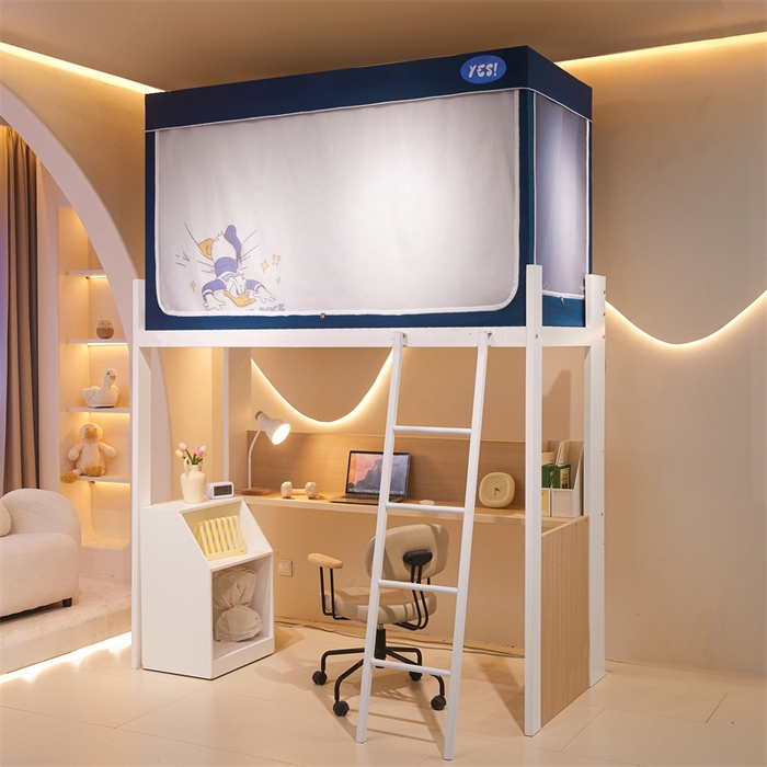 91家纺网 家纺一手货源 找家纺 卓尔居 2025新款学生遮光床帘涂层包边卡通系列 唐老鸭