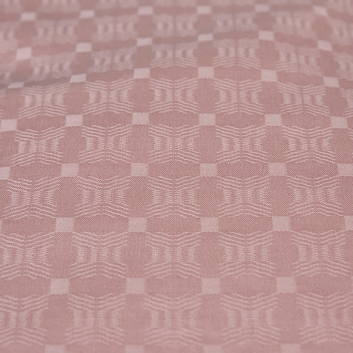 91家纺网 家纺一手货源 找家纺 雲归梦 2024新款全棉提花活性高支密轻奢四件套 曲线格-樱花粉