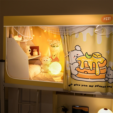 91家纺网 家纺一手货源 找家纺 （总）卓尔居 2025新款学生蚊帐遮光床帘涂层包边卡通系列