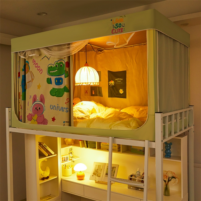 91家纺网 家纺一手货源 找家纺 卓尔居 2025新款学生遮光床帘涂层包边卡通系列 万物