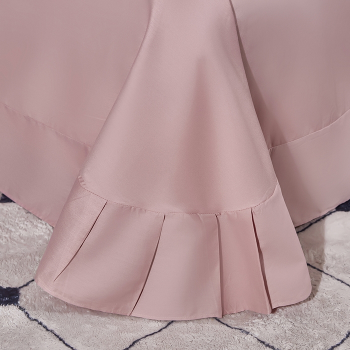 91家纺网 家纺一手货源 找家纺 雲归梦 2024新款全棉提花活性高支密轻奢四件套 阳阳格-烟紫