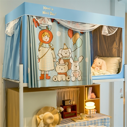 91家纺网 家纺一手货源 找家纺 （总）卓尔居 2025新款学生蚊帐遮光床帘涂层包边卡通系列