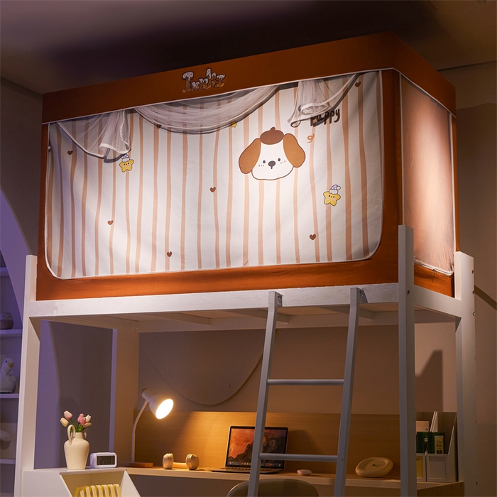 91家纺网 家纺一手货源 找家纺 卓尔居 2025新款学生遮光床帘涂层包边卡通系列 帕尼尼