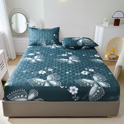 91家纺网 家纺一手货源 找家纺 （总）柏钧家纺 2024新款印花夹棉床笠（可定制尺寸）