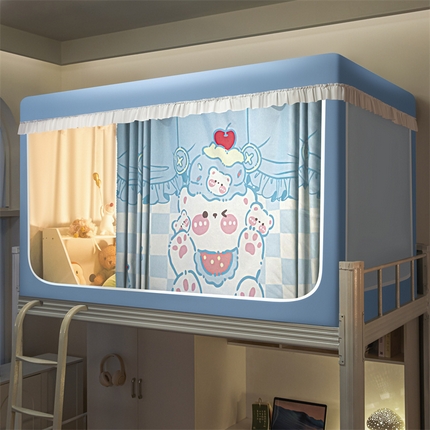 91家纺网 家纺一手货源 找家纺 （总）卓尔居 2025新款学生蚊帐遮光床帘涂层花边卡通系列