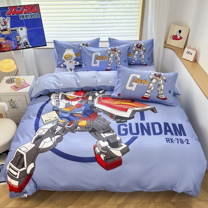 孩子王 2025新款亲肤活性大版纯棉专版太空人卡通学生儿童宿舍四件套系列 钢铁侠