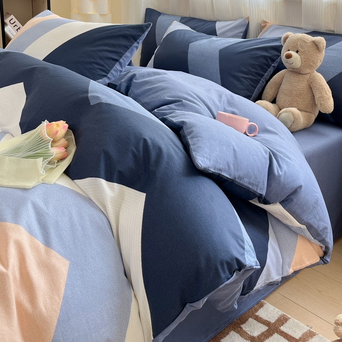 91家纺网 家纺一手货源 找家纺 雅居纺 2024新款全棉印花四件套 时尚潮流