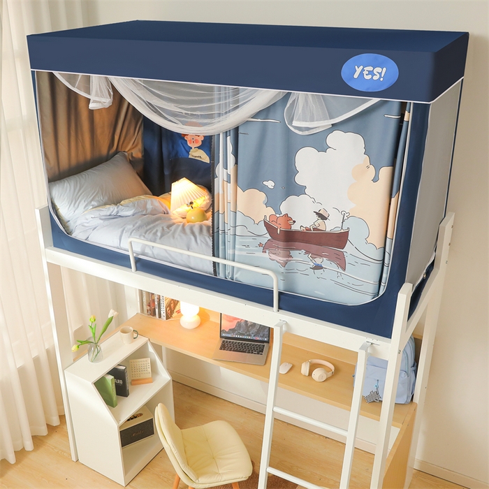 91家纺网 家纺一手货源 找家纺 卓尔居 2025新款学生遮光床帘涂层包边卡通系列 梦境巡游